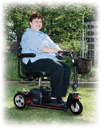 Get around outside with ease in your Go-Go Elite Traveller Scooter
