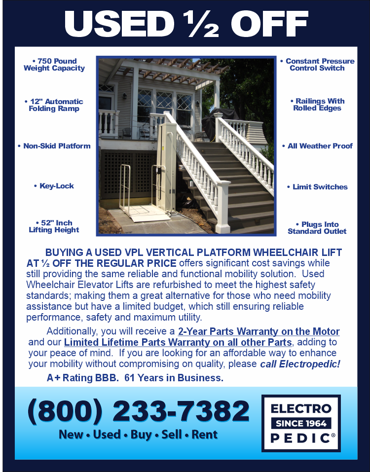 Used wheelchair elevator refurbished vpl second hand craigslist porch mobile home access