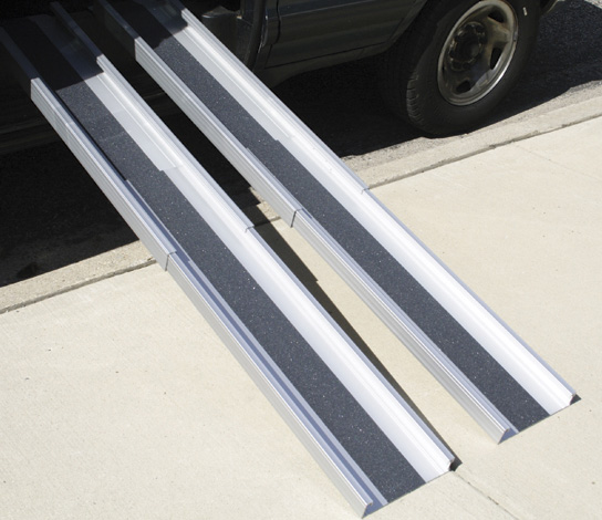 AlumiRamp Telescopic Channel Ramp - Portable, Aluminum Wheelchair Access Ramp